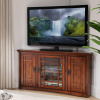 Oak TV Corner Entertainment Mission Craftsman TV Console